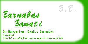 barnabas banati business card