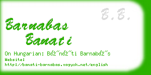 barnabas banati business card